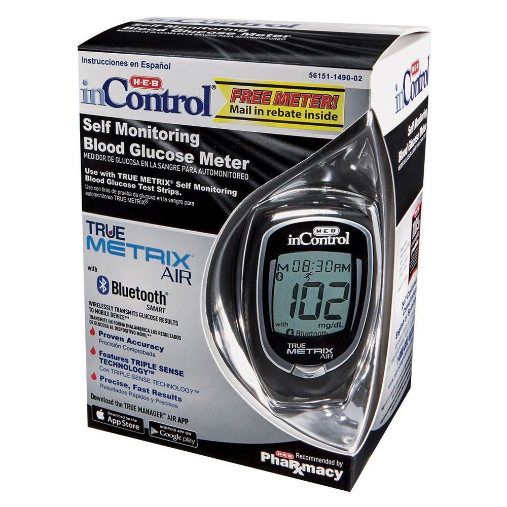 True Metrix Air Blood Glucose Meter, Self Monitoring, Bluetooth Smart