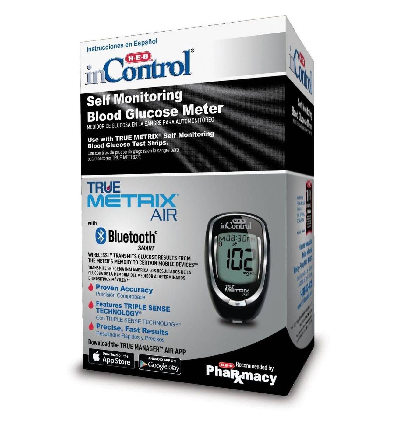 H-E-B InControl True Metrix Air Blood Glucose Meter with Bluetooth; image 2 of 2