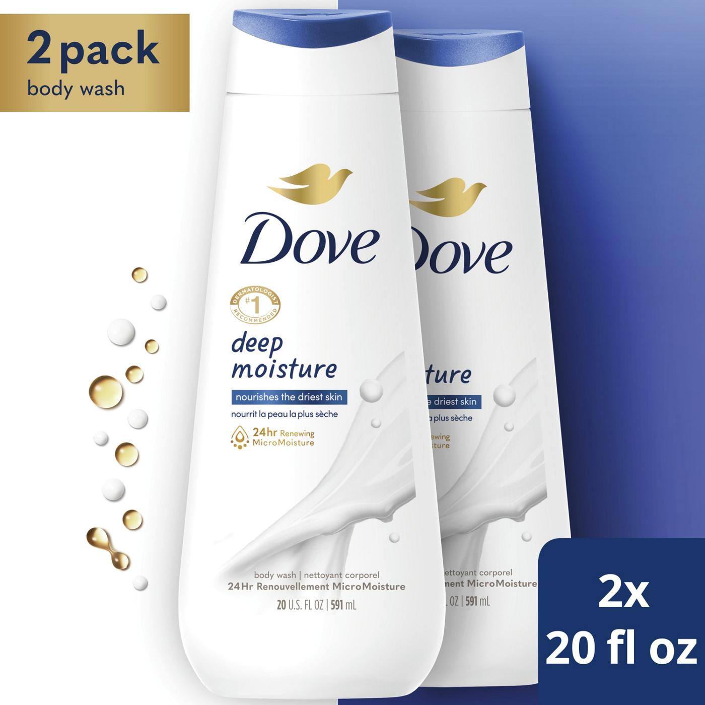 Dove Deep Moisture Body Wash, 2 Pk; image 3 of 9