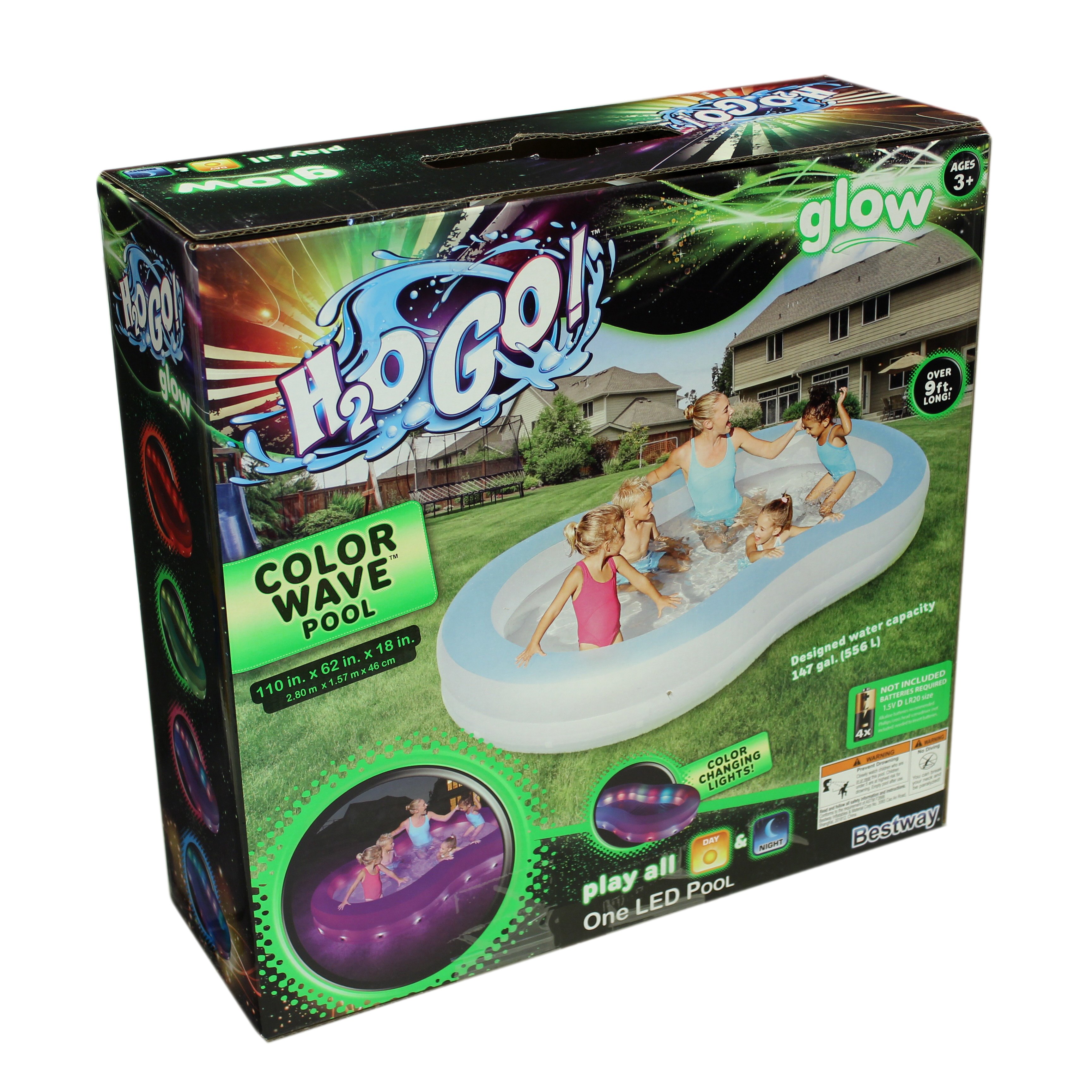 Bestway Glow Color Wave Pool Shop Kiddie Pools at HEB