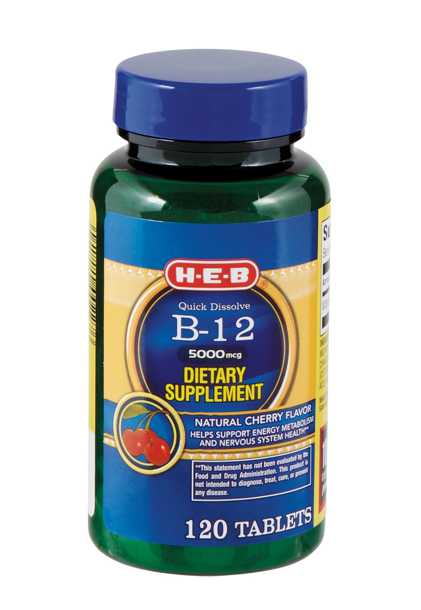 H-E-B Vitamin B12 Quick Dissolve Tablets - Shop Vitamins & Supplements ...