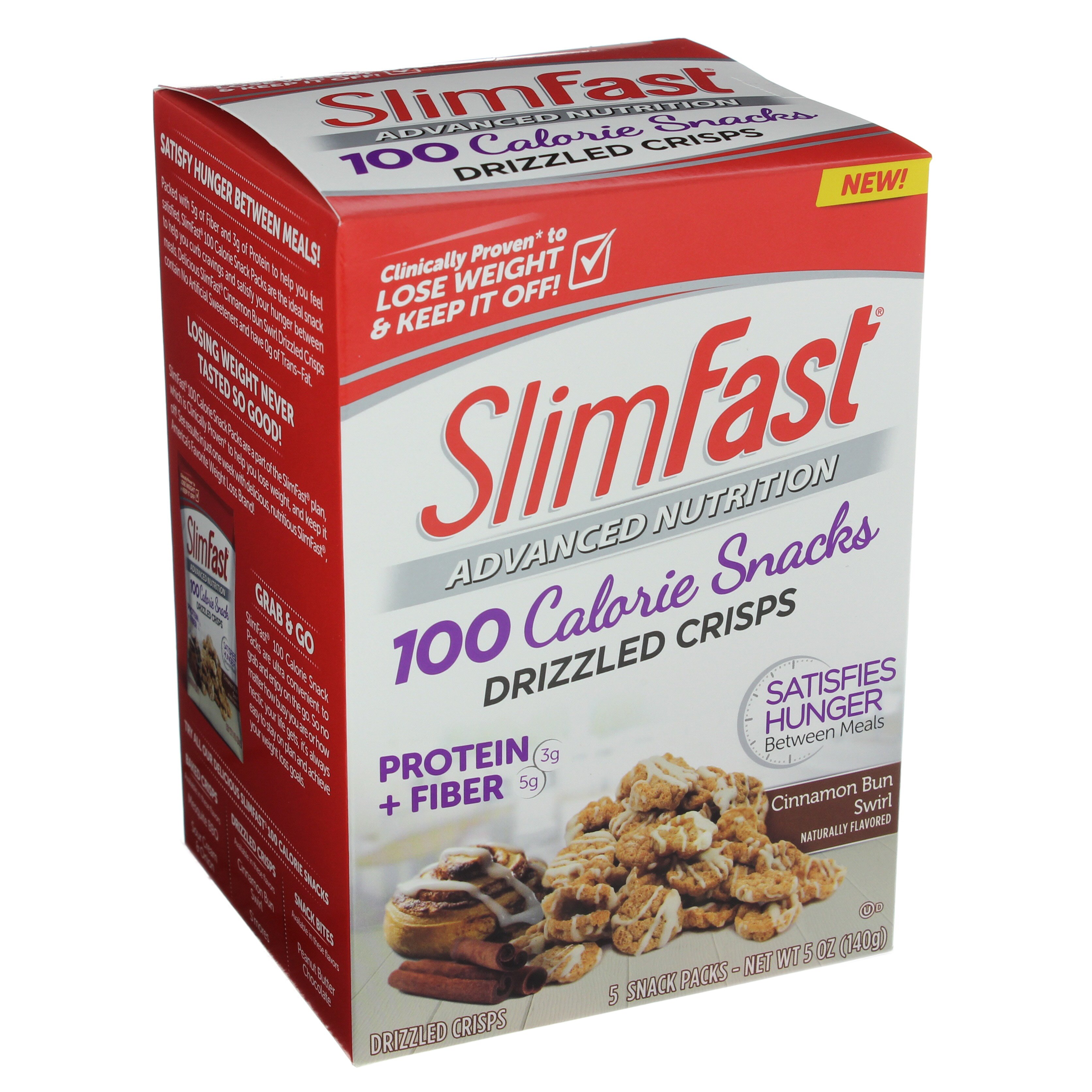 SlimFast Advanced Nutrition 100 Calorie Cinnamon Bun Swirl Drizzled