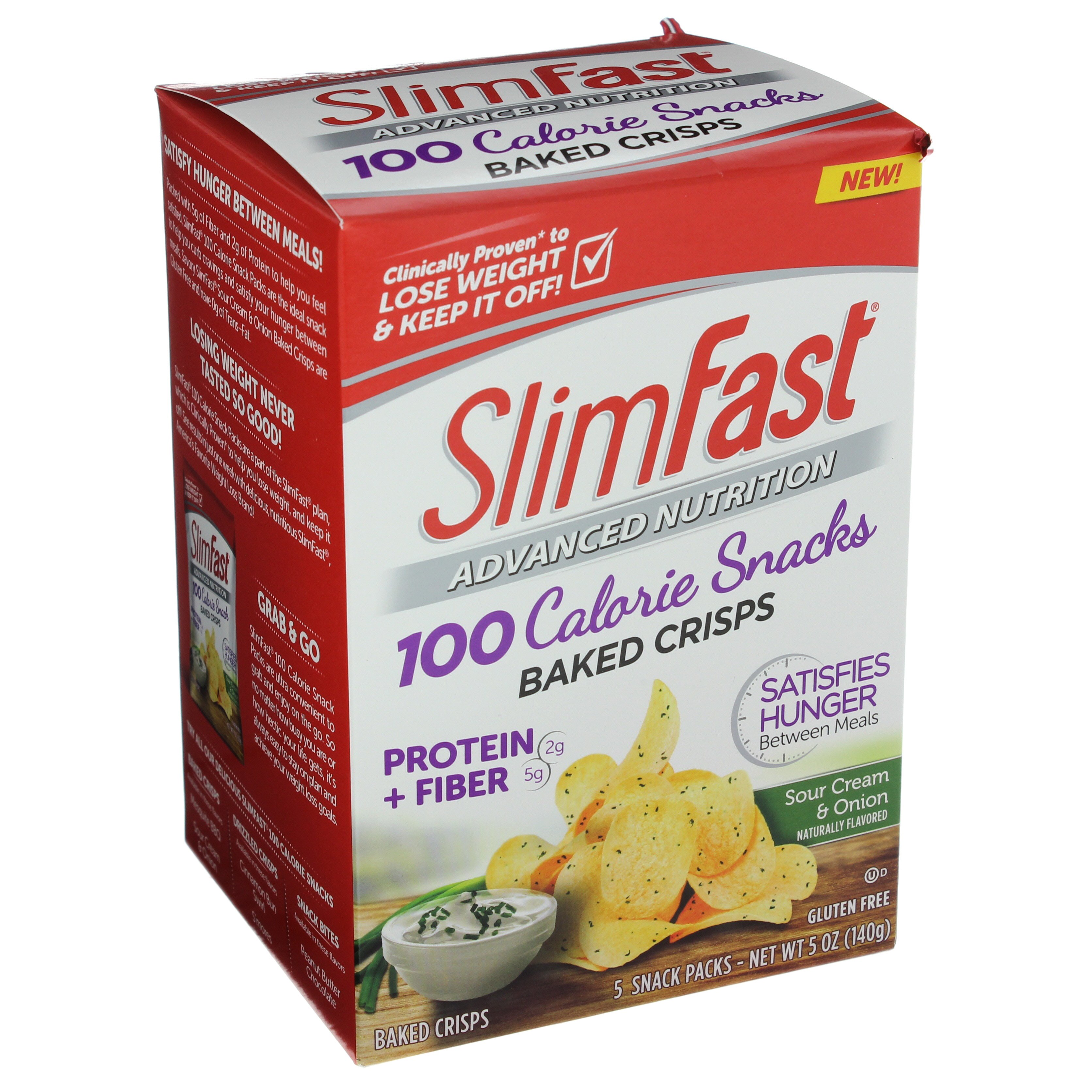 SlimFast Advanced Nutrition 100 Calorie Sour Cream & Onion Baked Crisps