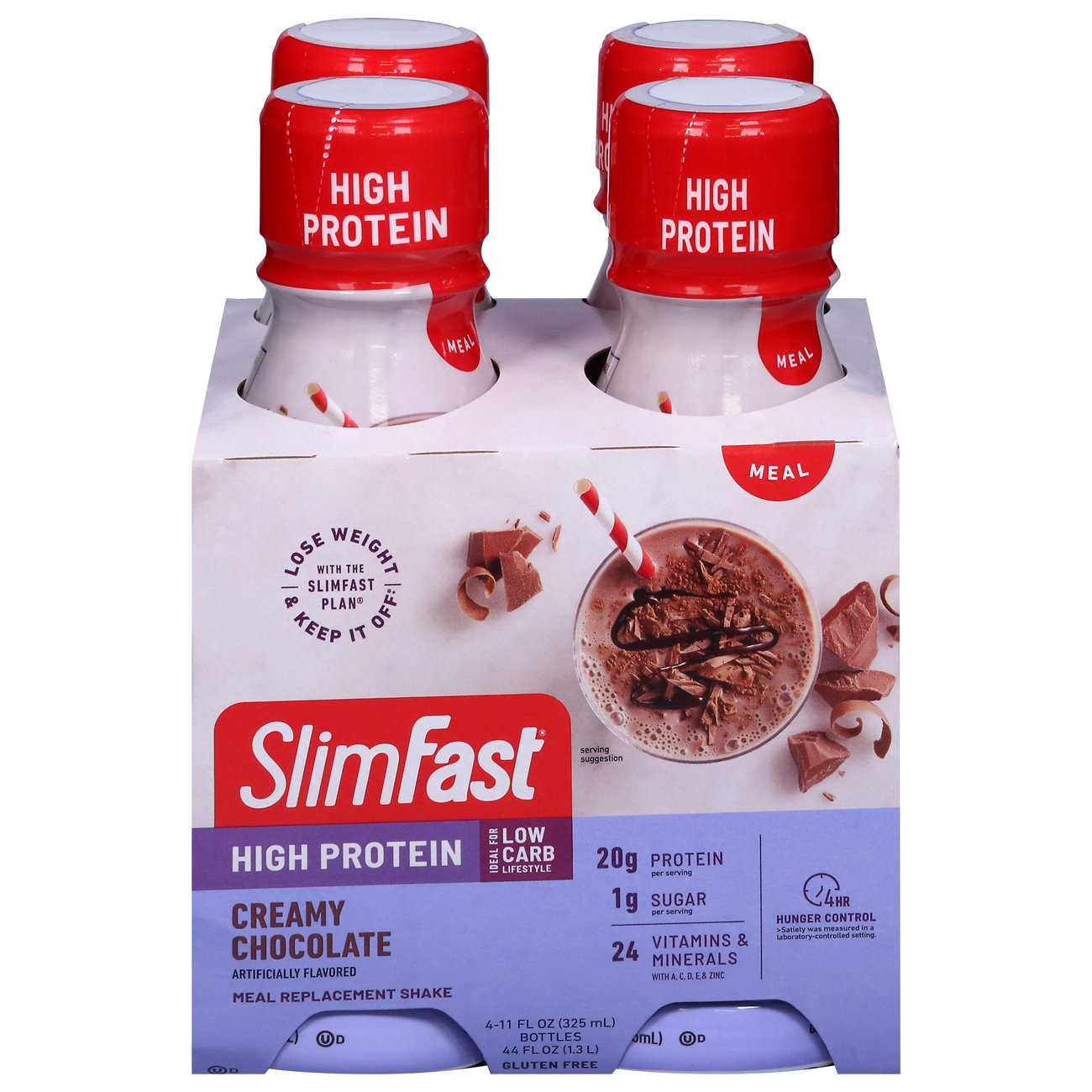 SlimFast High Protein Meal Replacement Shakes Creamy Chocolate, 11 oz