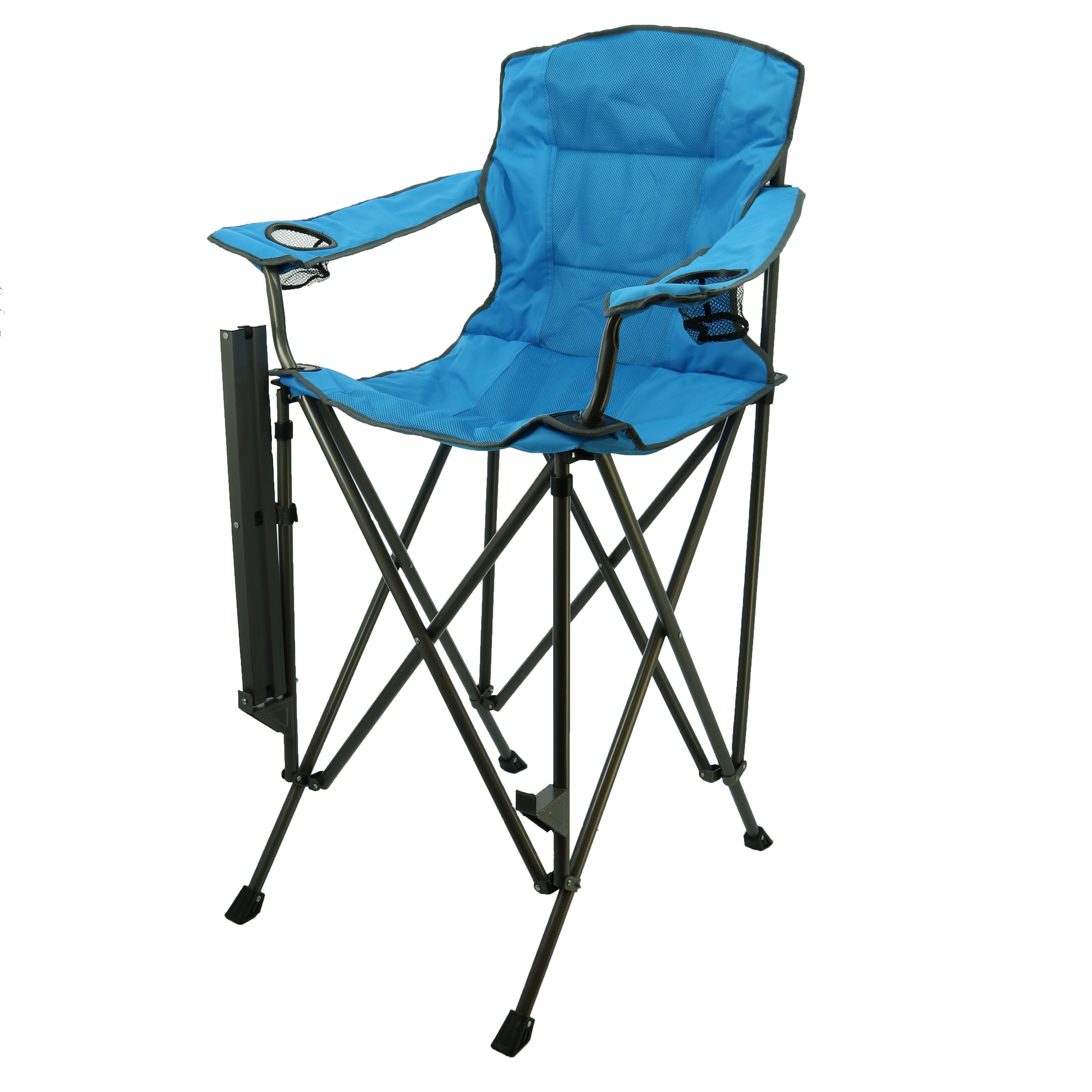 Outdoor Solutions Tall Boy Blue Folding Chair - Shop Chairs & Seating ...