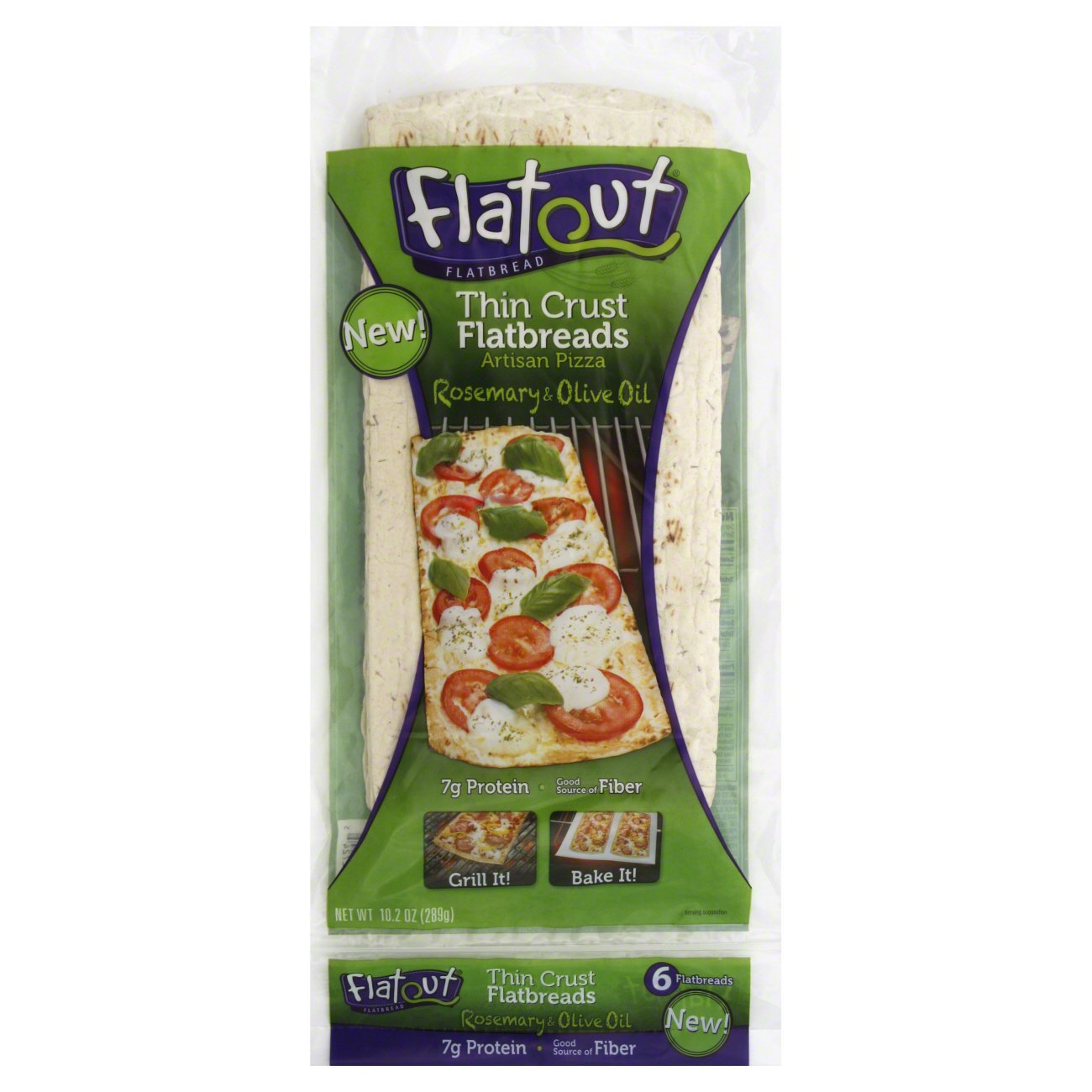 Flatout Thin Crust Rosemary & Olive Oil Shop Pizza Crusts at HEB