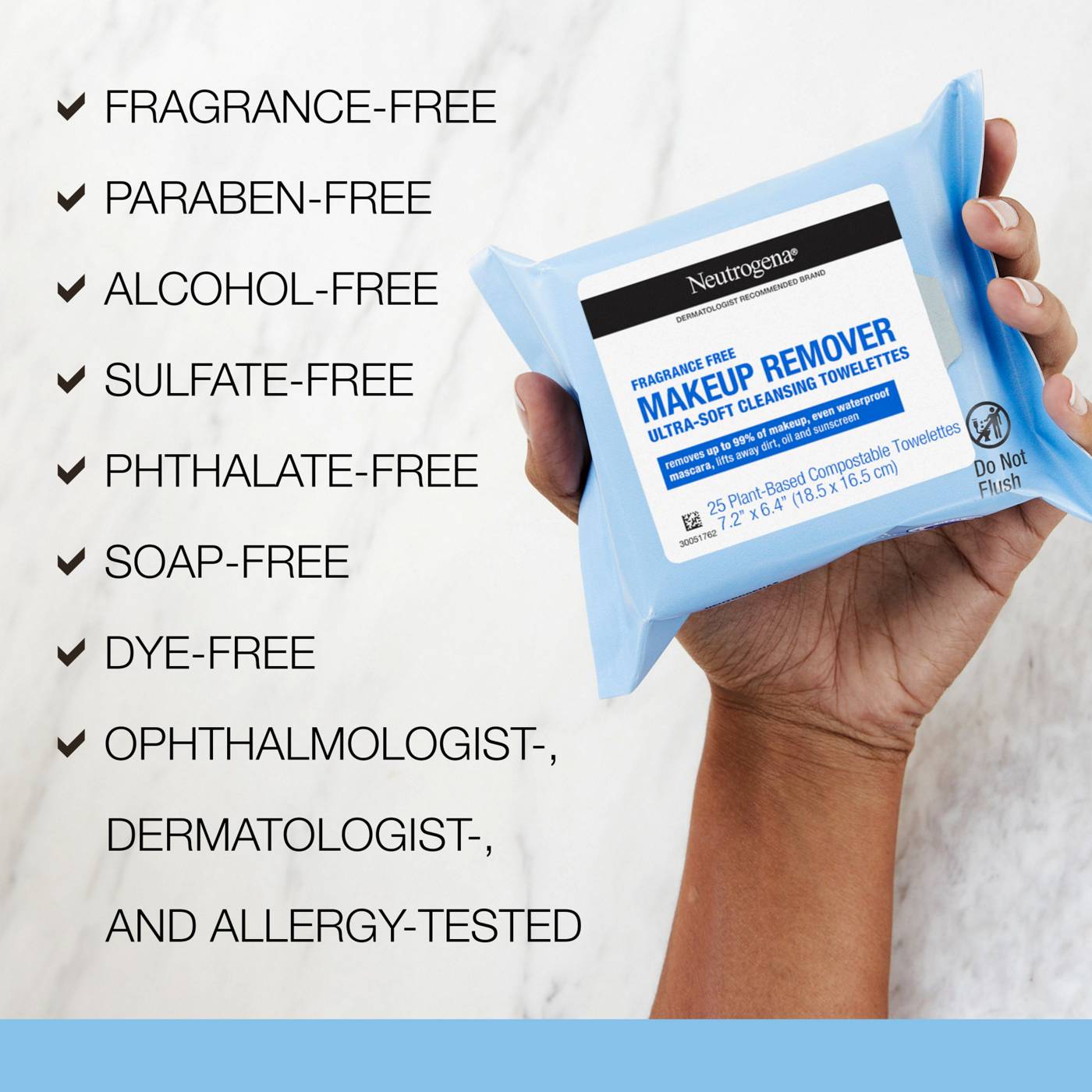 Neutrogena Makeup Remover Cleansing Towelettes - Fragrance Free; image 3 of 8