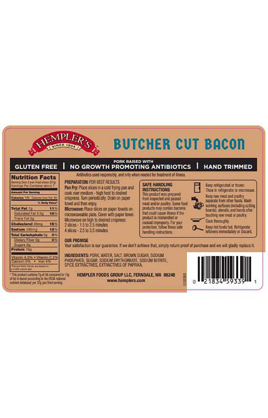 Hempler's European Center Cut Bacon; image 2 of 2