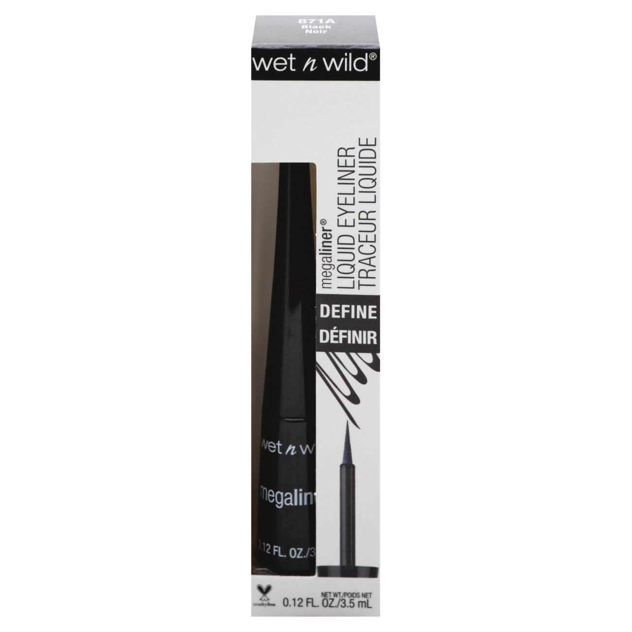 Wet N Wild Megaliner Liquid Eyeliner Black Shop Eyeliner At H E B