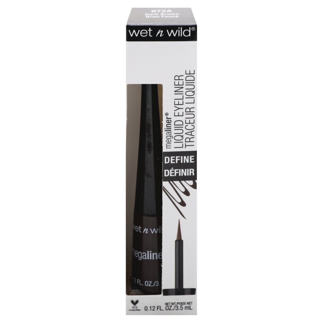 Wet n Wild MegaLiner Liquid Eyeliner, Dark Brown Shop Eyeliner at HEB