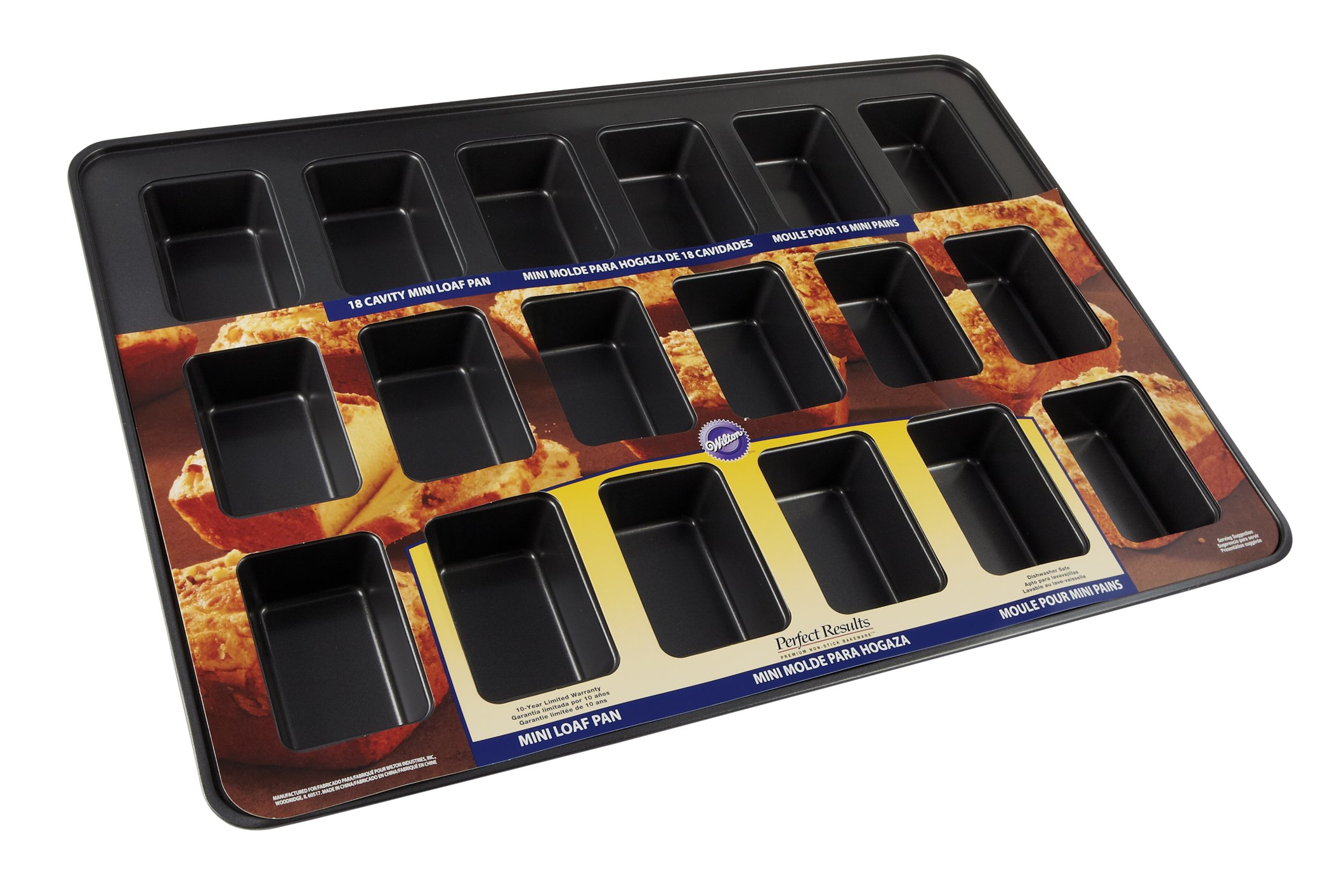 Wilton Perfect Results Mega Mini Loaf Pan 18Cavity Shop Baking Tools