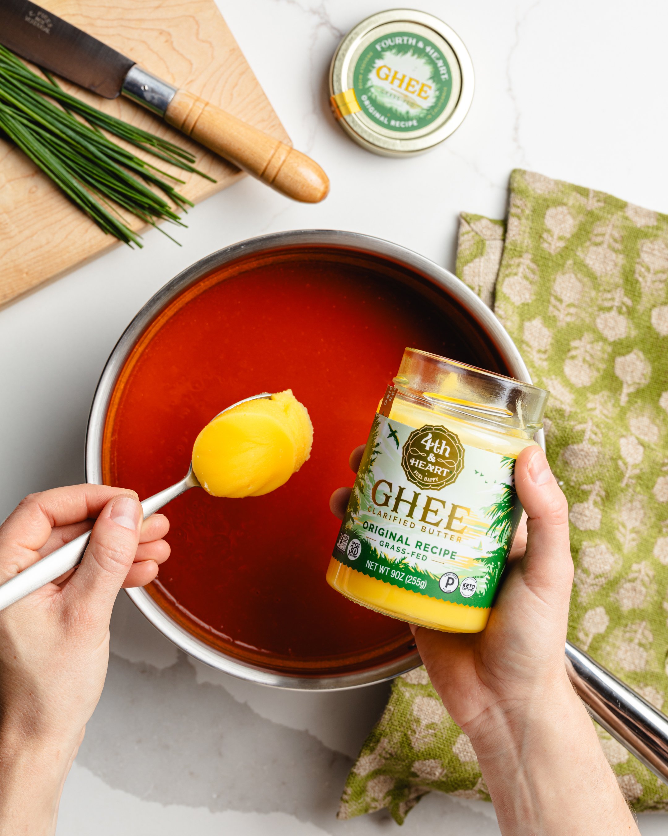 4th & Heart Ghee Butter, Vanilla Bean – 9 Oz (255g), Aus Grasgefütterter Butter, Laktosefrei