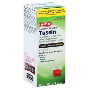 H-E-B Maximum Strength Tussin Cough & Chest Congestion, 8 oz