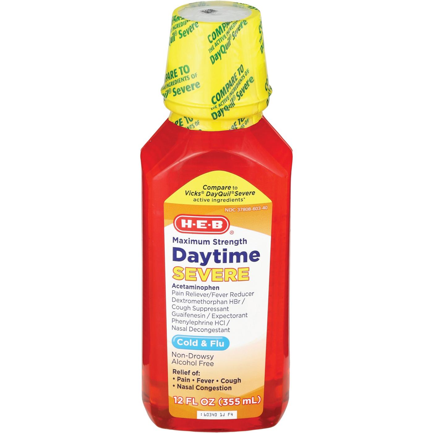 H-E-B Daytime Cold & Flu Severe; image 3 of 3