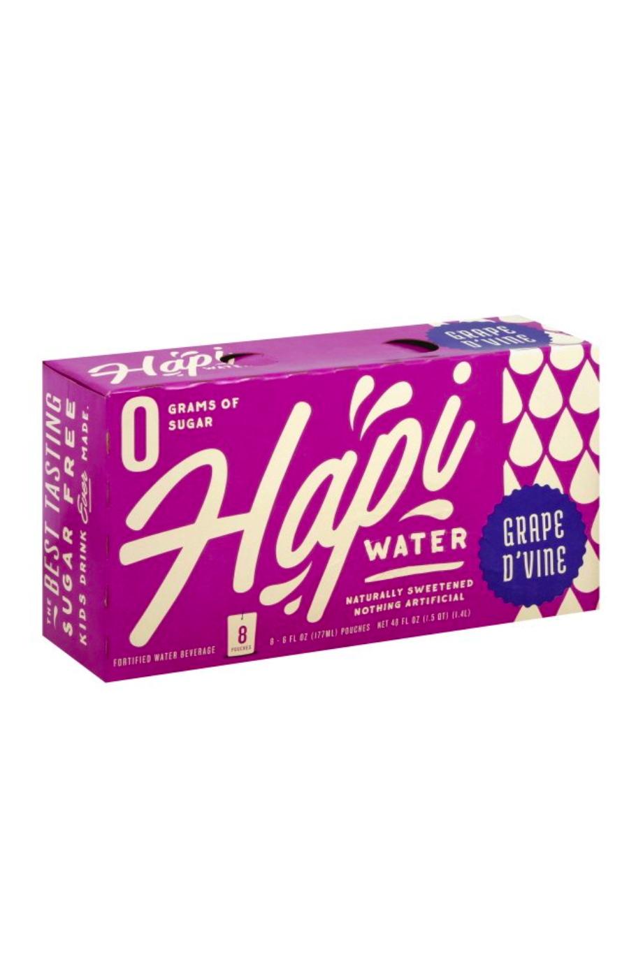 Hapi Water Grape D'vine Fortified Water 6.75 oz Pouches; image 1 of 3