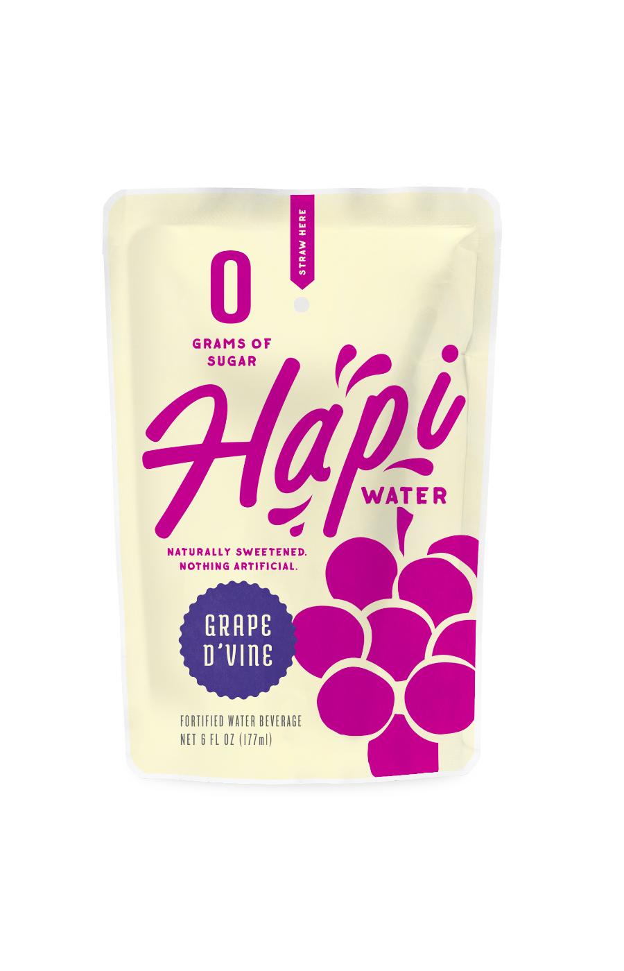 Hapi Water Grape D'vine Fortified Water 6.75 oz Pouches; image 2 of 3