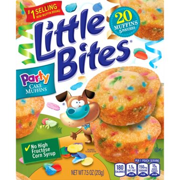 Entenmann's Little Bites Party Cake Mini Muffins Packs, 5 ct