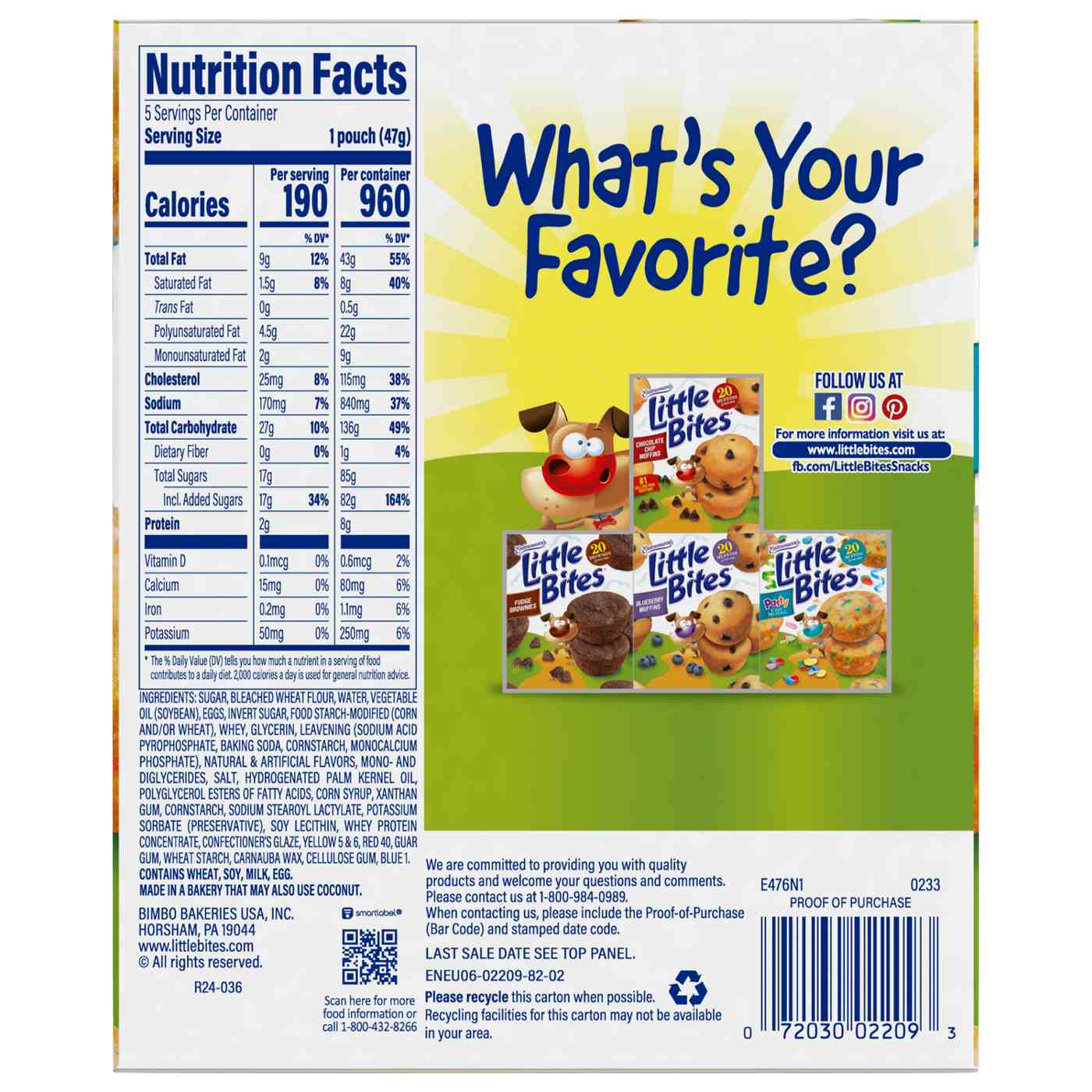 Entenmann's Little Bites Party Cake Mini Muffins Packs; image 11 of 14