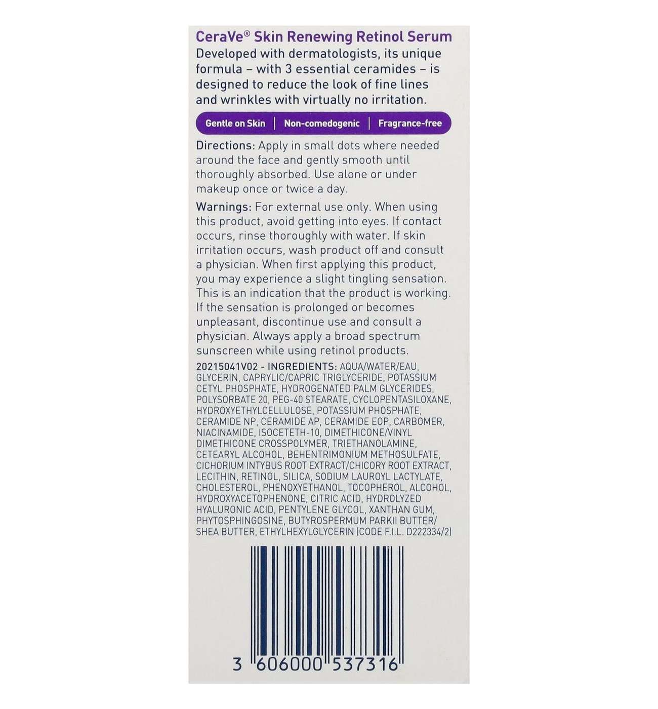 CeraVe Skin Renewing Retinol Serum; image 4 of 4