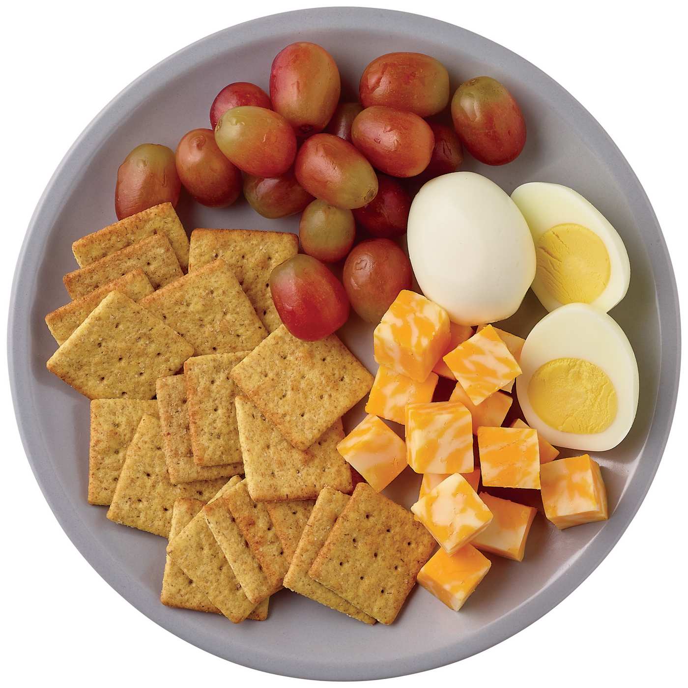 Meal Simple by H-E-B Snack Tray - Eggs, Cheese, Wheat Crisps & Grapes; image 2 of 2