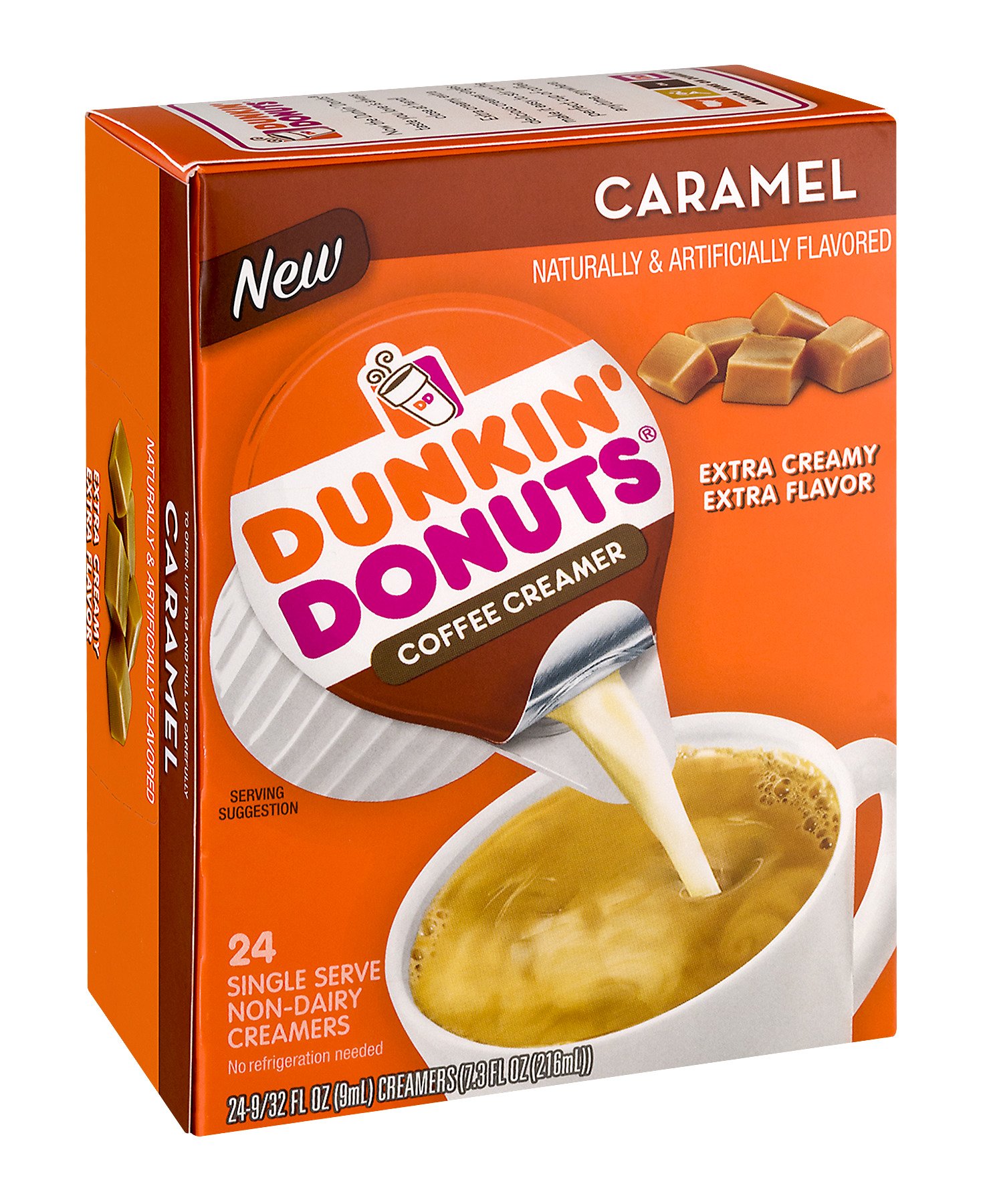 Dunkin' Donuts Caramel Liquid Coffee Creamer Singles Shop Coffee