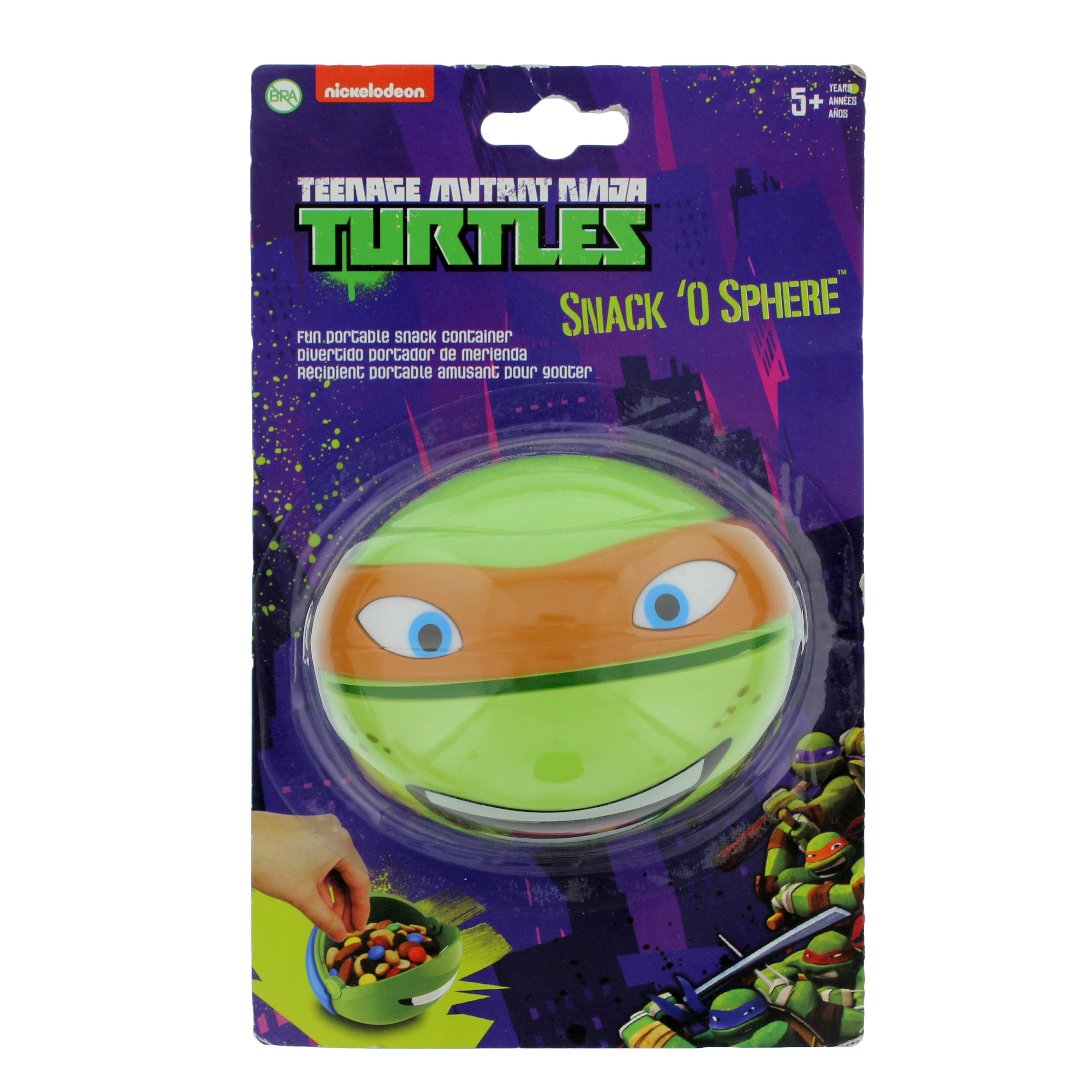 TMNT Teenage Mutant Ninja Turtles Dual Compartment Canteen with Strap, Sip and Snack