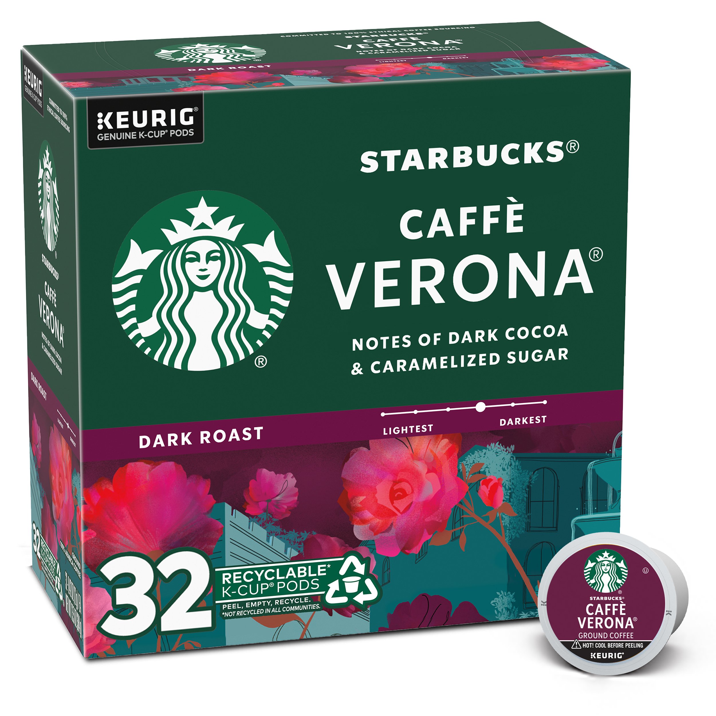 Starbucks Caffe Verona Dark Roast Single Serve Coffee K