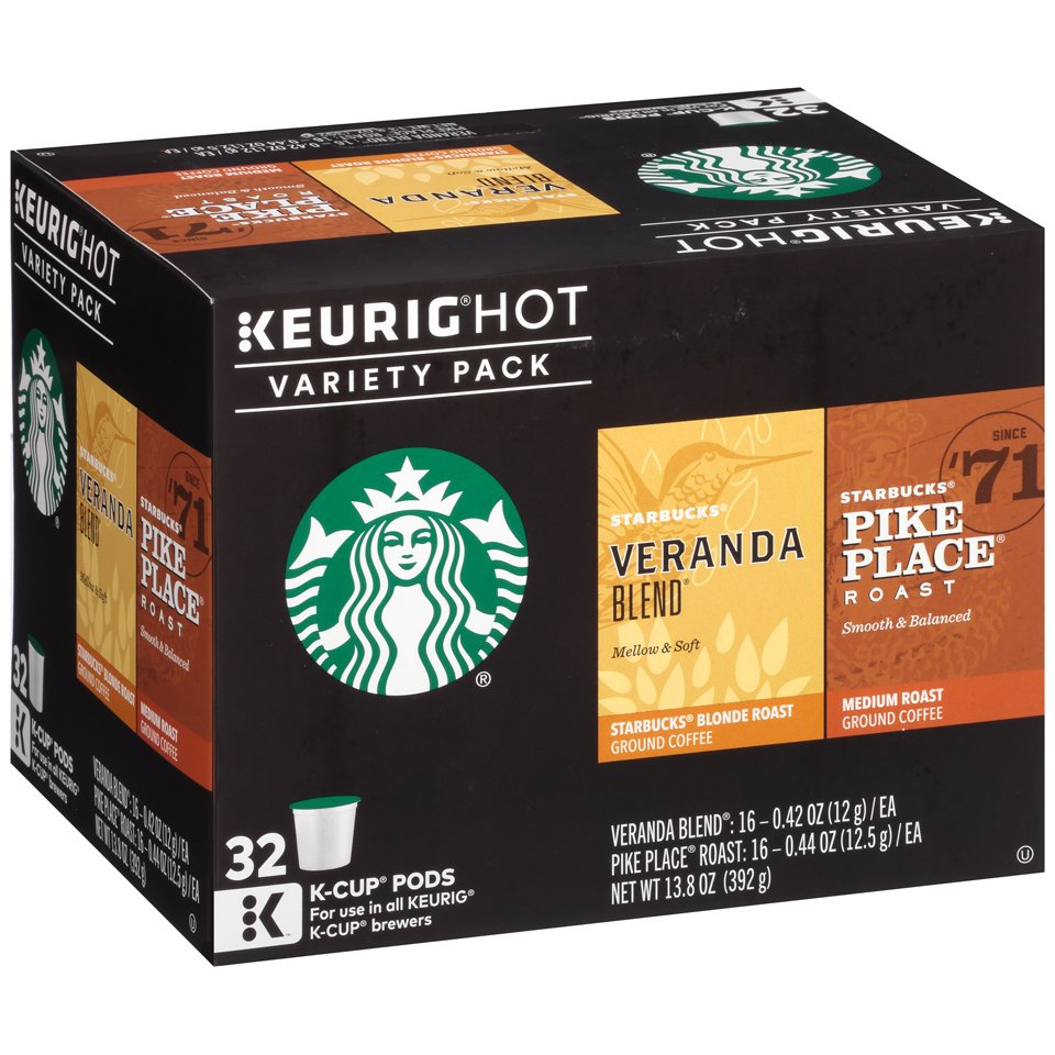 Starbucks Variety Pack Veranda Blend & Pike Place Roast Single Serve