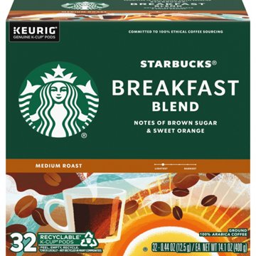 Starbucks Breakfast Blend Medium Roast Single Serve Coffee K Cups