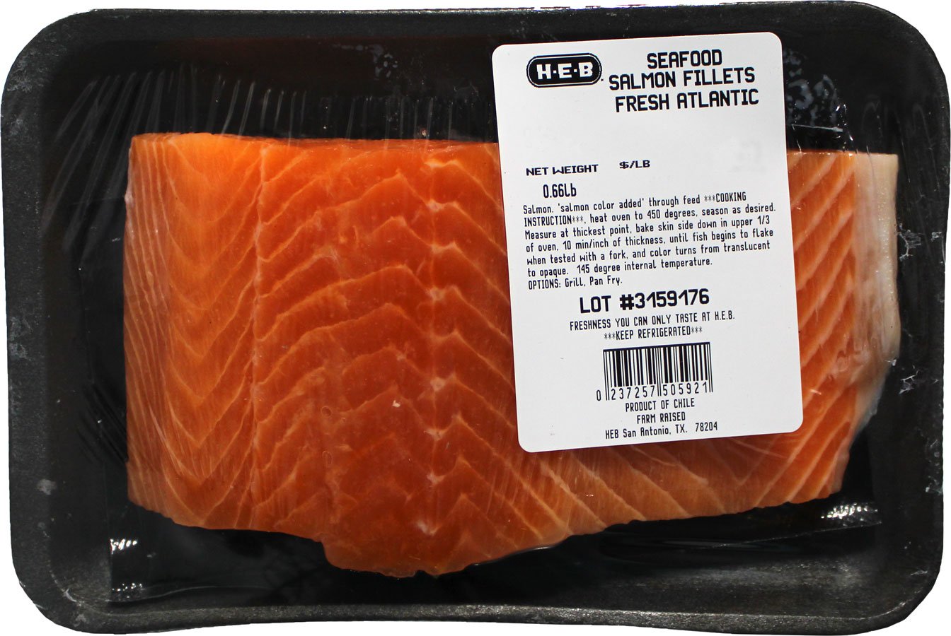 HEB Atlantic Salmon Fillet Tray Pack Shop at HEB