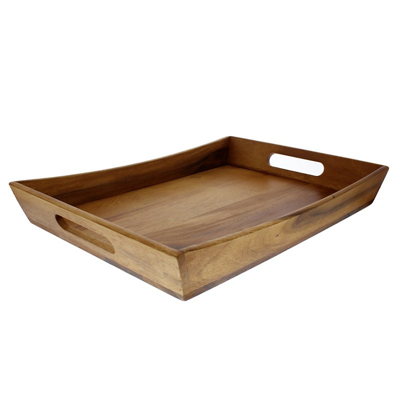 Lipper International Acacia Tray With Curved Sides - Shop Kitchen ...