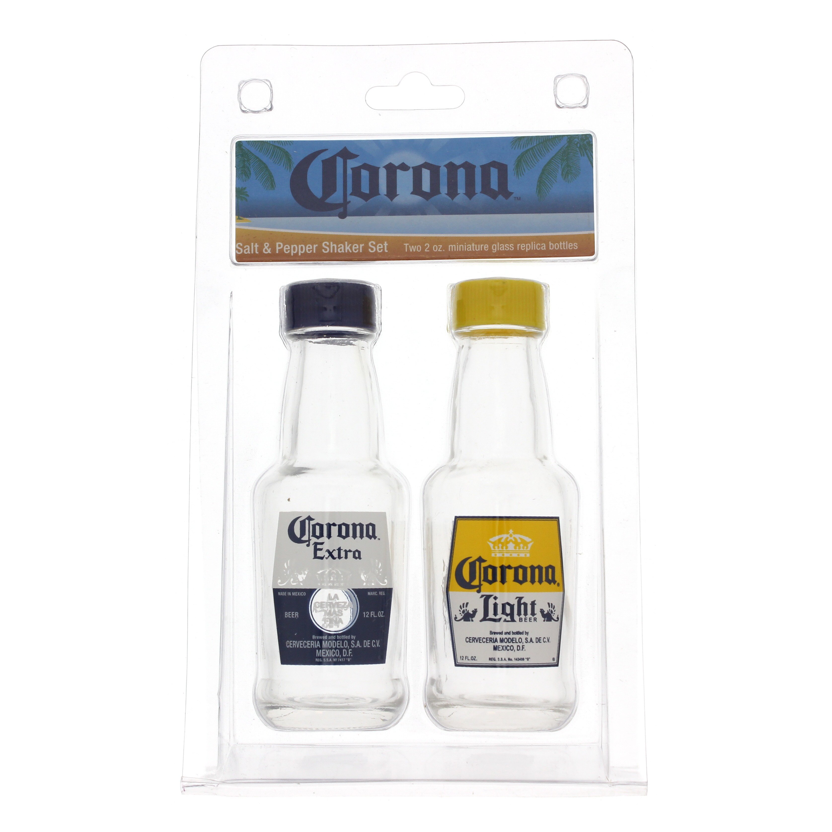 Corona metal beer bucket and salt and pepper shaker bottles set