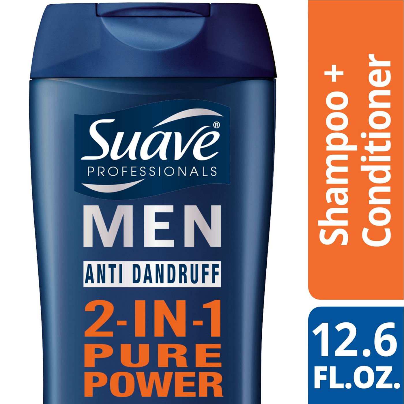 Suave Professionals Men Pure Power Anti Dandruff 2 in 1 Shampoo and ...