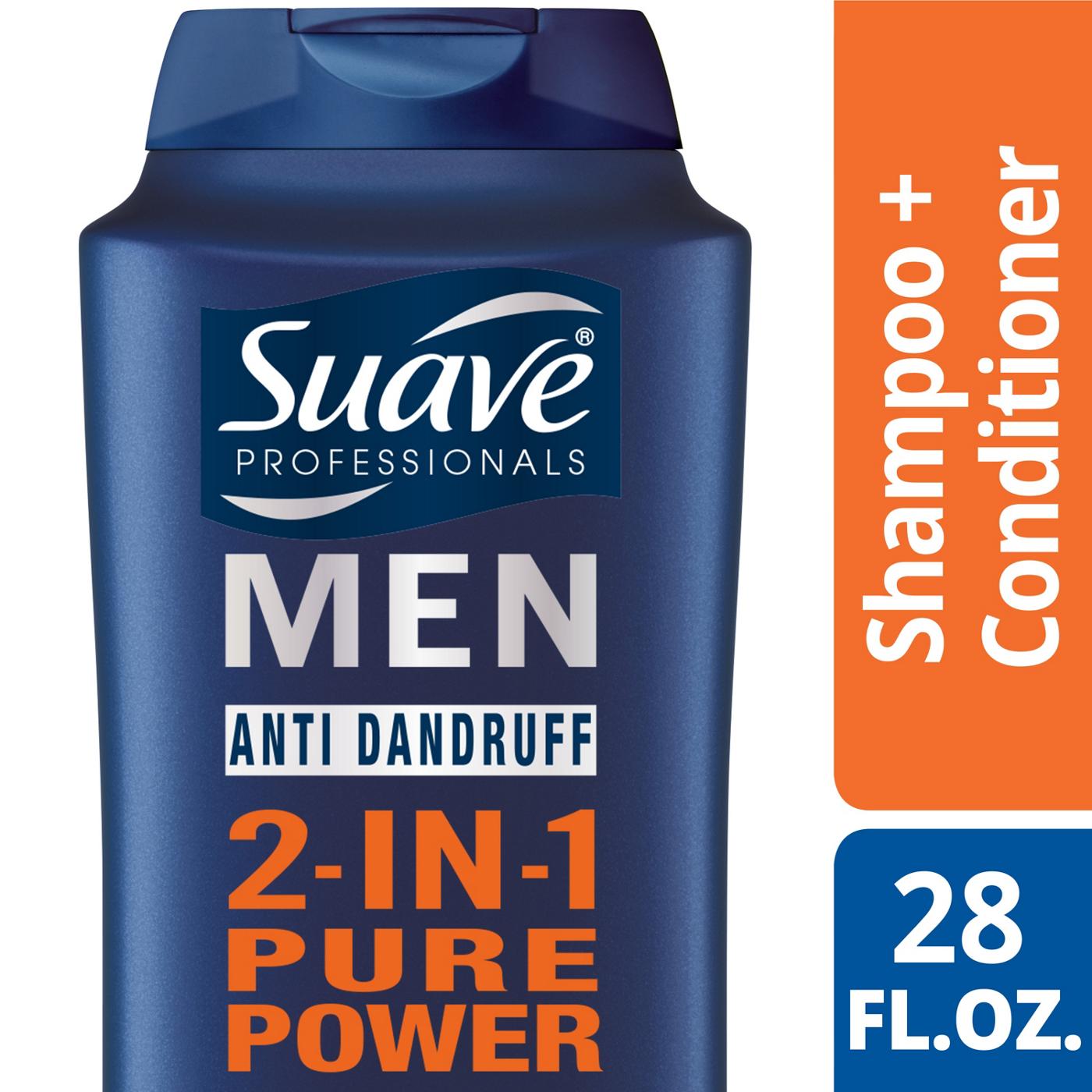 Suave Professionals Men Pure Power Anti Dandruff 2 in 1 Shampoo and Conditioner; image 3 of 3