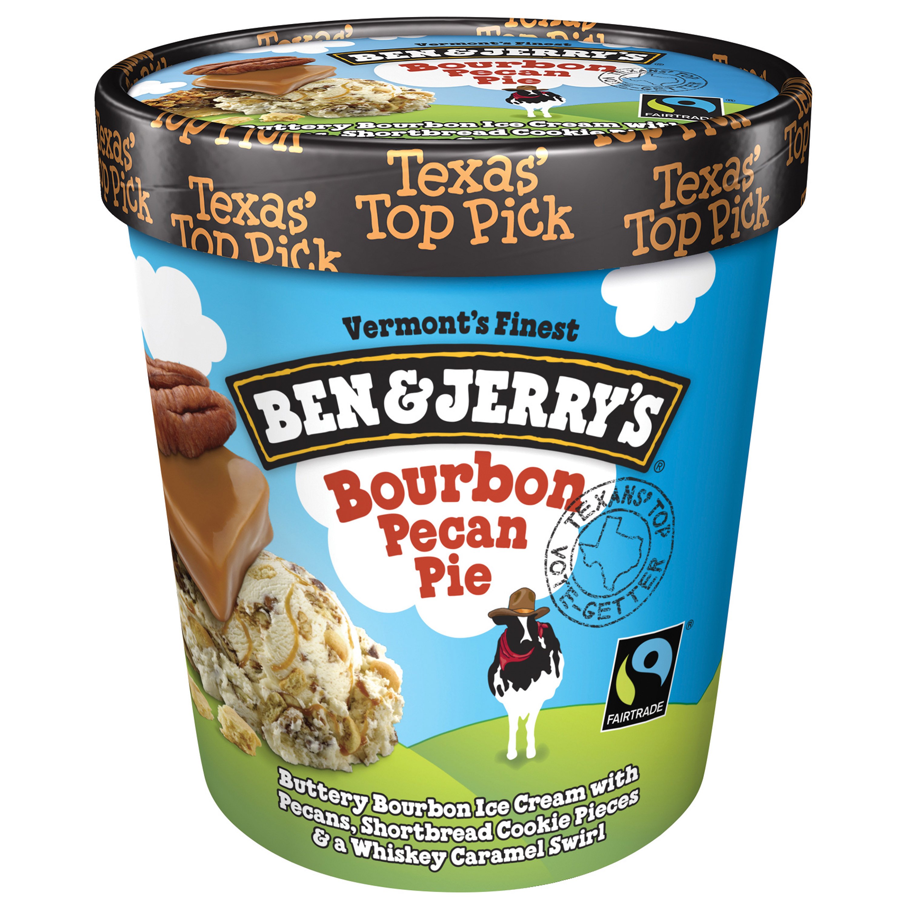 Ben And Jerrys Bourbon Pecan Pie Ice Cream Shop Ice Cream At H E B 