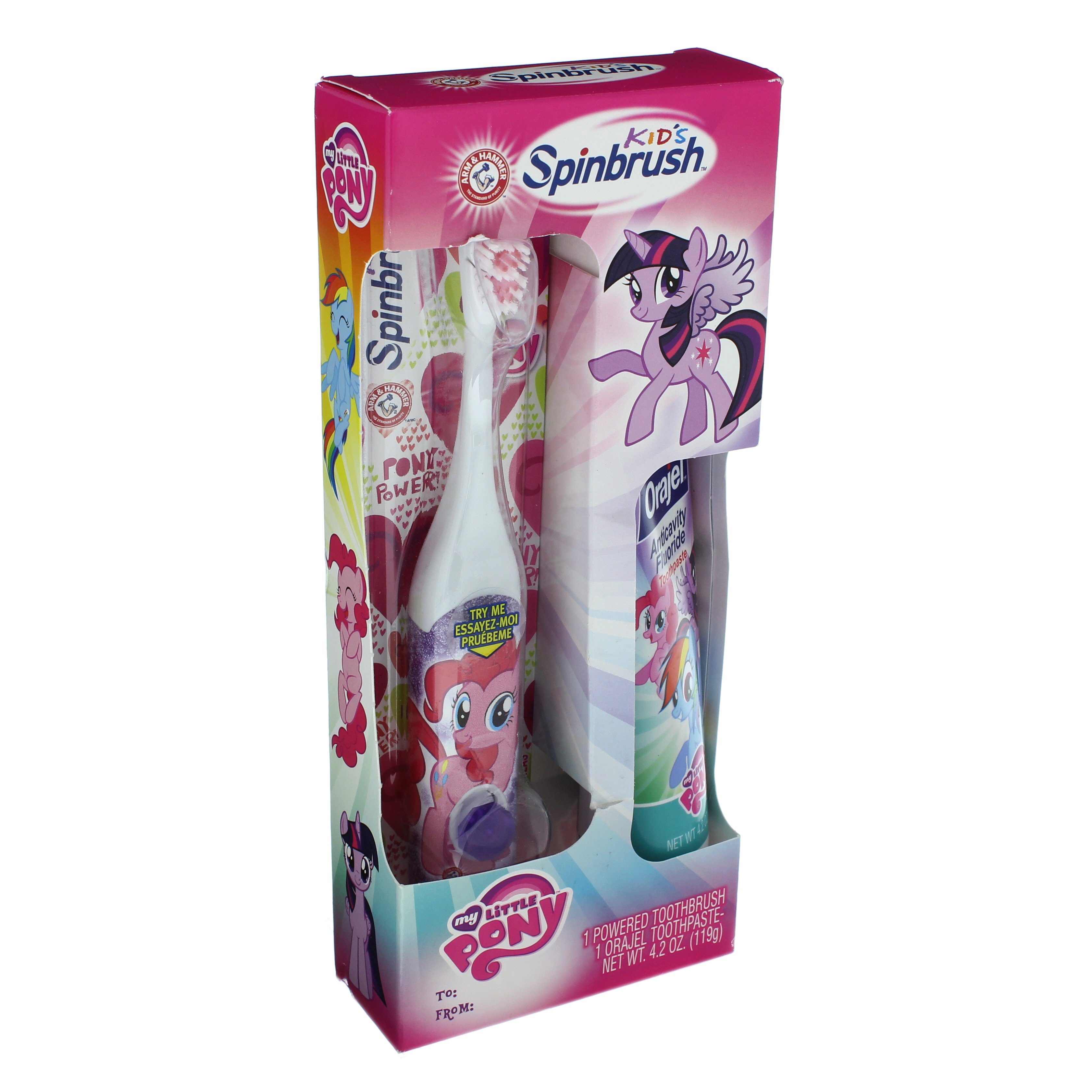 Arm & Hammer Spinbrush Kids Orajel My Little Pony Combo Shop Toothbrushes at HEB