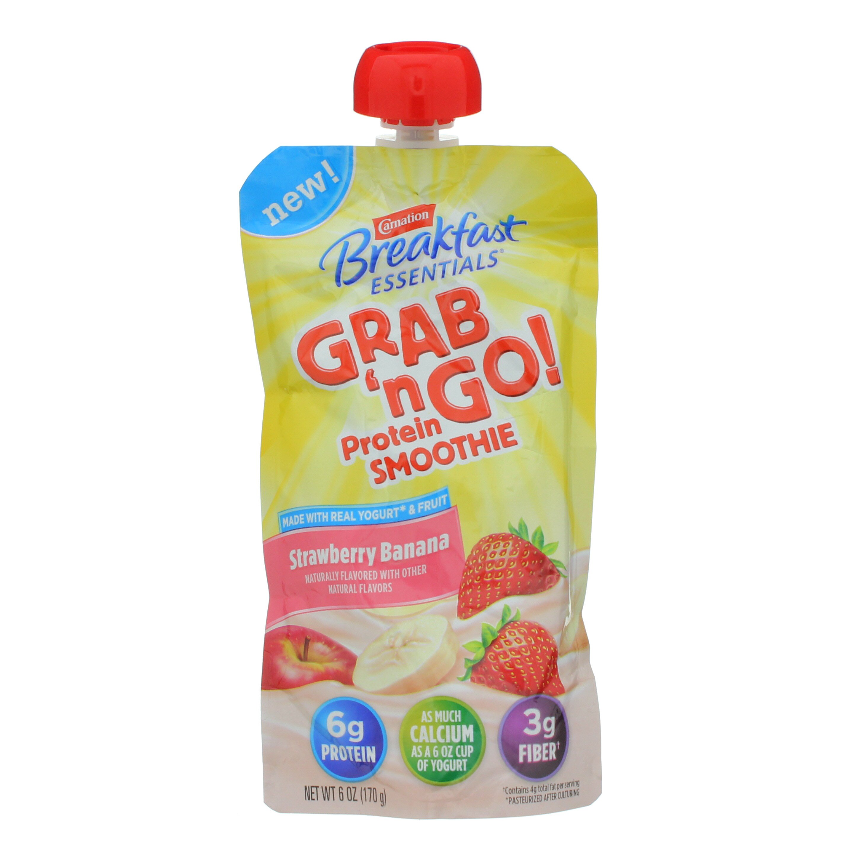 Carnation Breakfast Grab N Go Smoothie, Strawberry Banana - Shop