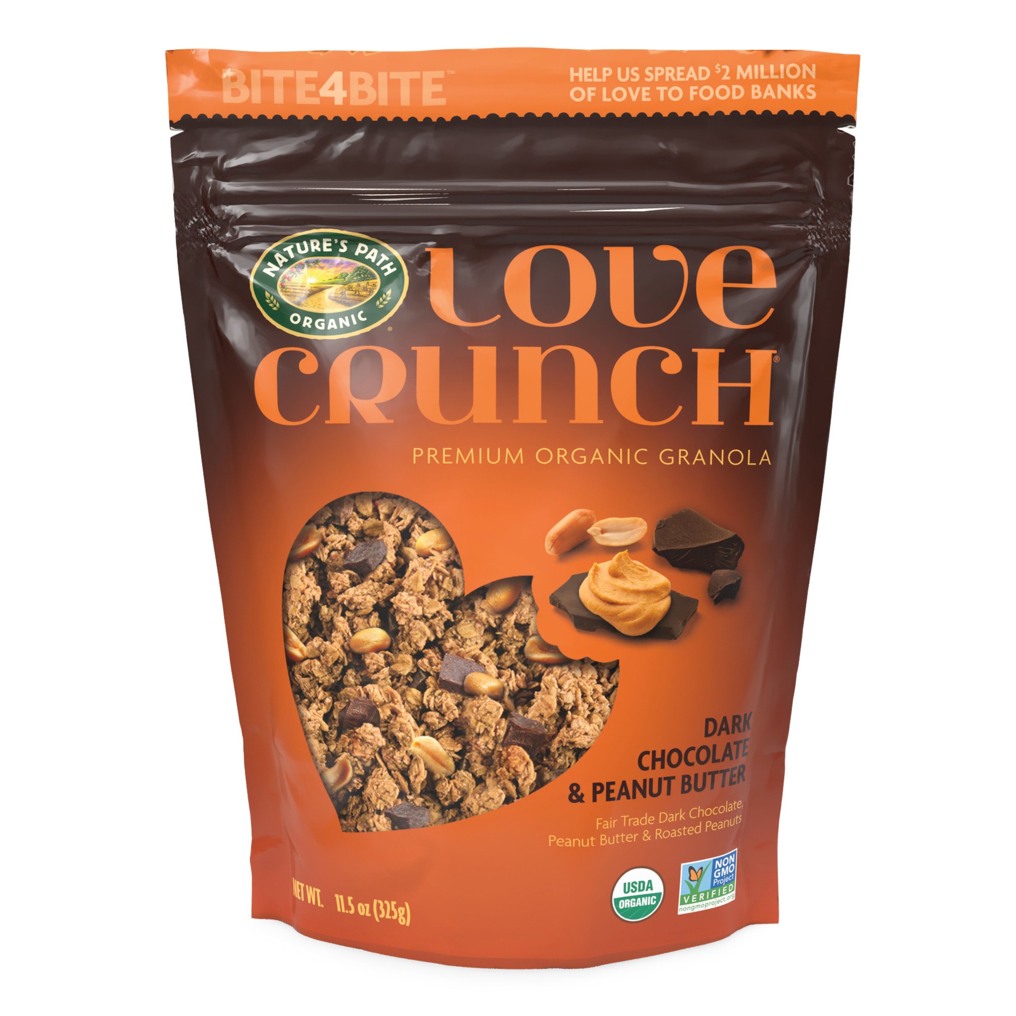 Nature's Path Love Crunch Organic Granola - Dark Chocolate & Peanut 