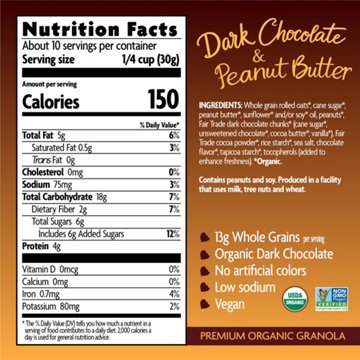 Nature's Path Love Crunch Organic Granola - Dark Chocolate & Peanut Butter