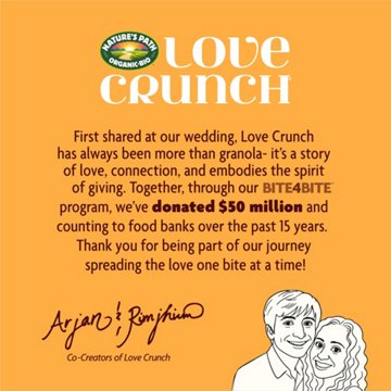 Nature's Path Love Crunch Organic Granola - Dark Chocolate & Peanut Butter