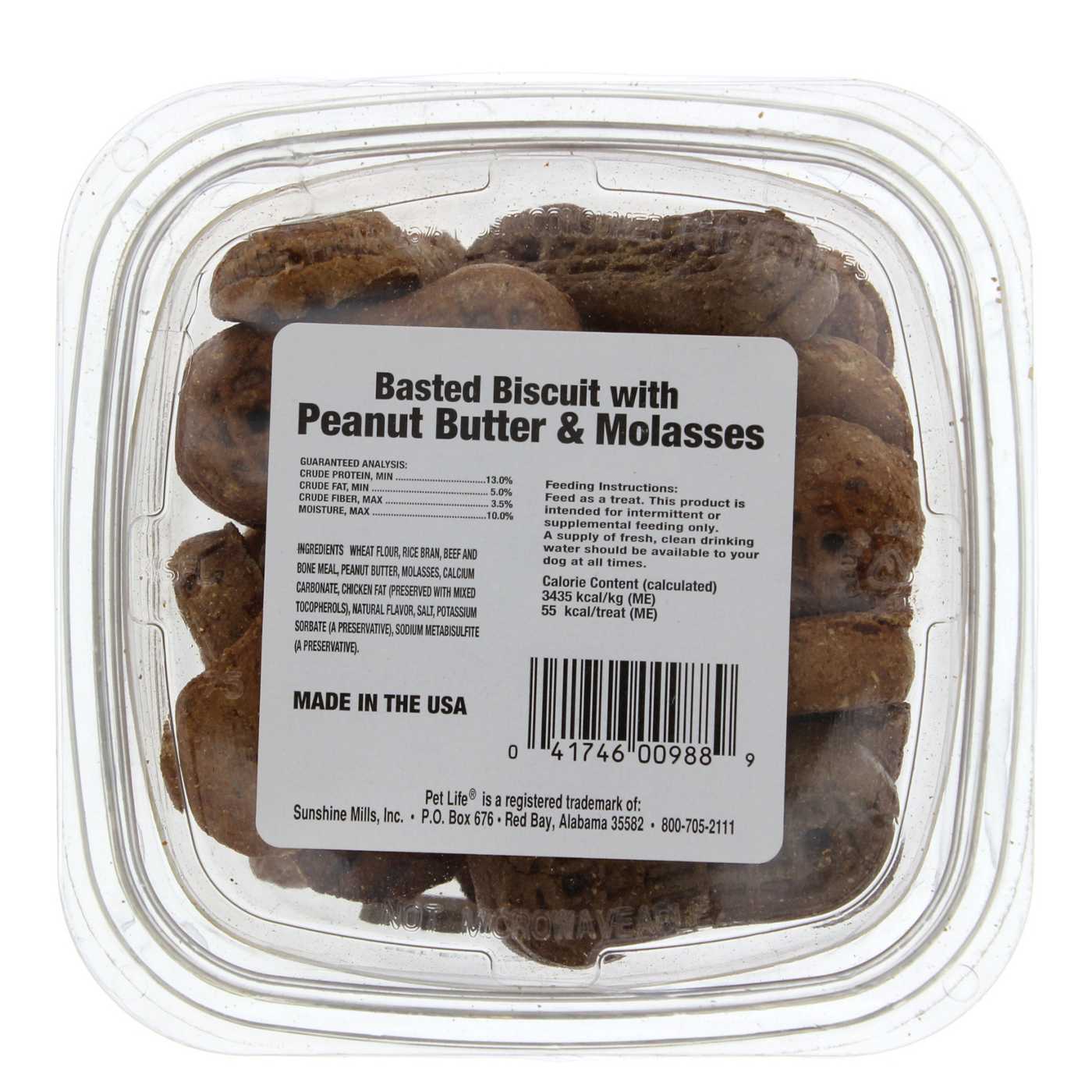 Pet Life Basted Biscuits with Peanut Butter & Molasses for Dogs Shop Biscuits at HEB
