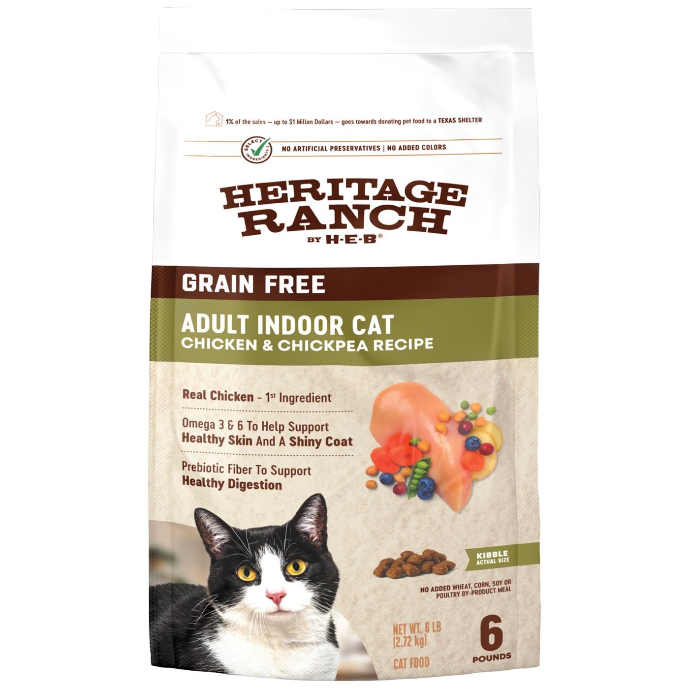Heritage Ranch by H-E-B Grain-Free Adult Indoor Dry Cat Food - Chicken & Chickpea; image 1 of 2