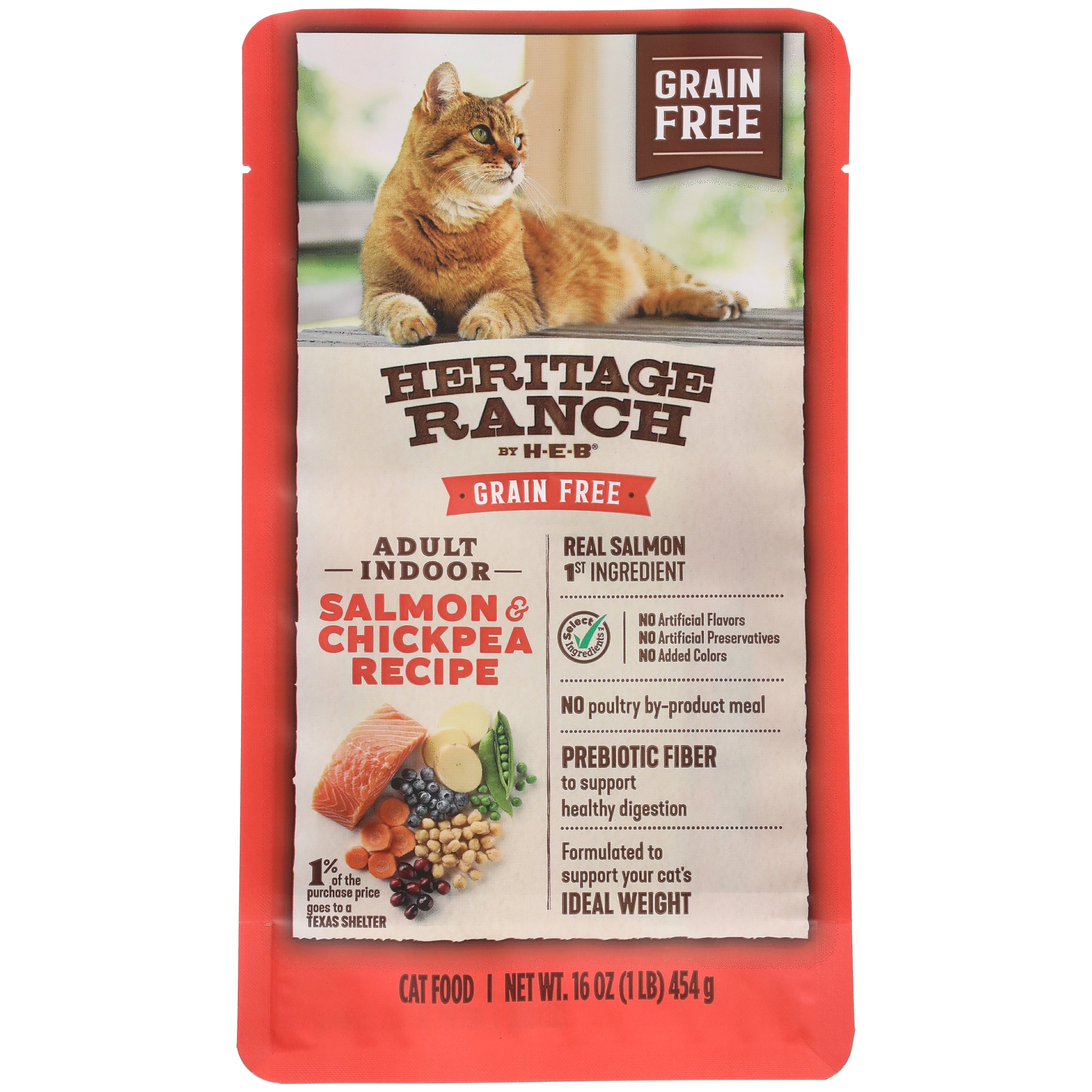 Heritage Ranch by H E B Adult Indoor Grain Free Dry Cat Food Salmon Chickpea