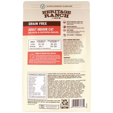 Heritage Ranch by H-E-B Adult Indoor Grain-Free Dry Cat Food - Salmon & Chickpea