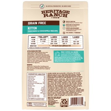 Heritage Ranch by H-E-B Kitten Grain-Free Dry Cat Food - Chicken & Chickpea