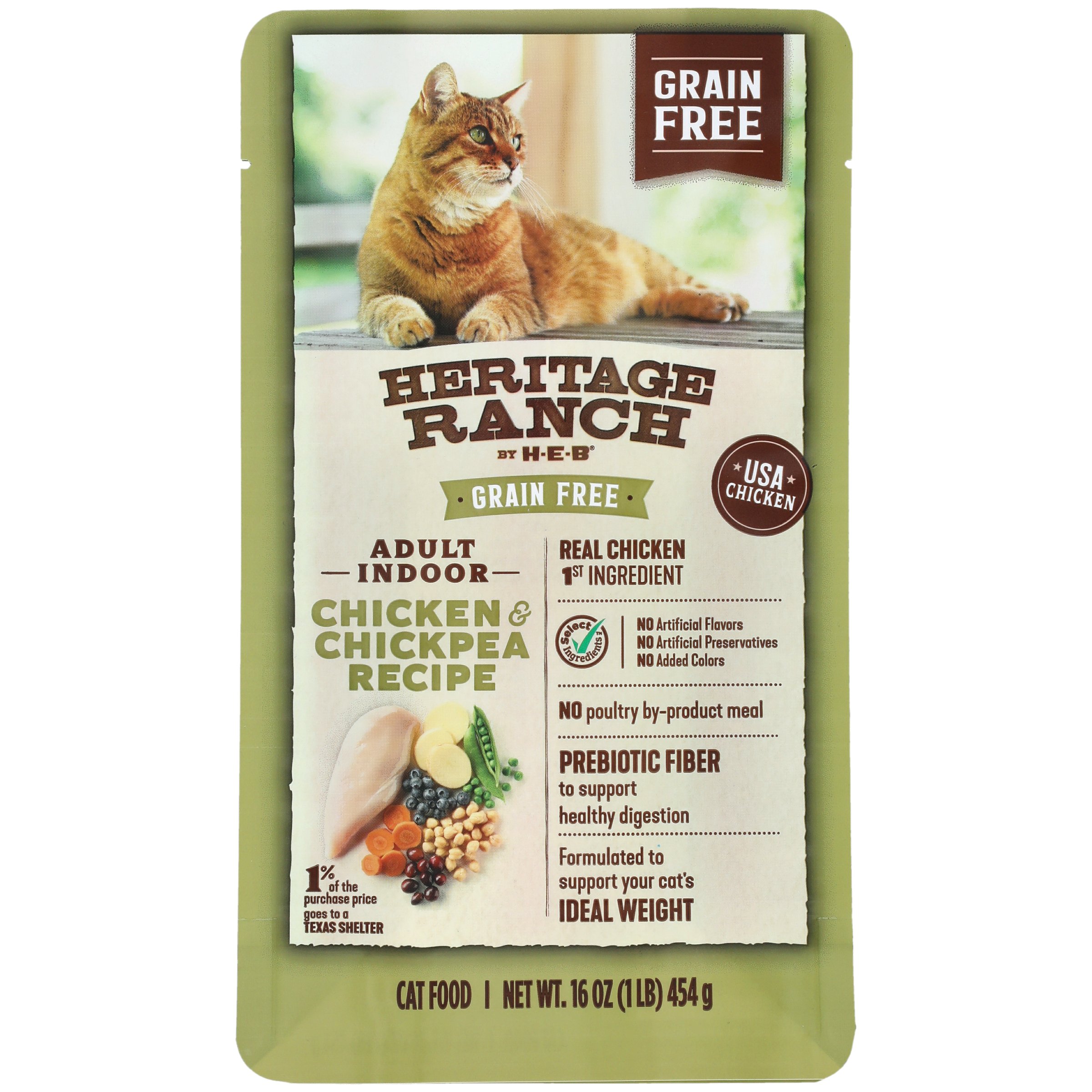 Heritage Ranch by H E B Adult Indoor Grain Free Dry Cat Food Chicken Chickpea