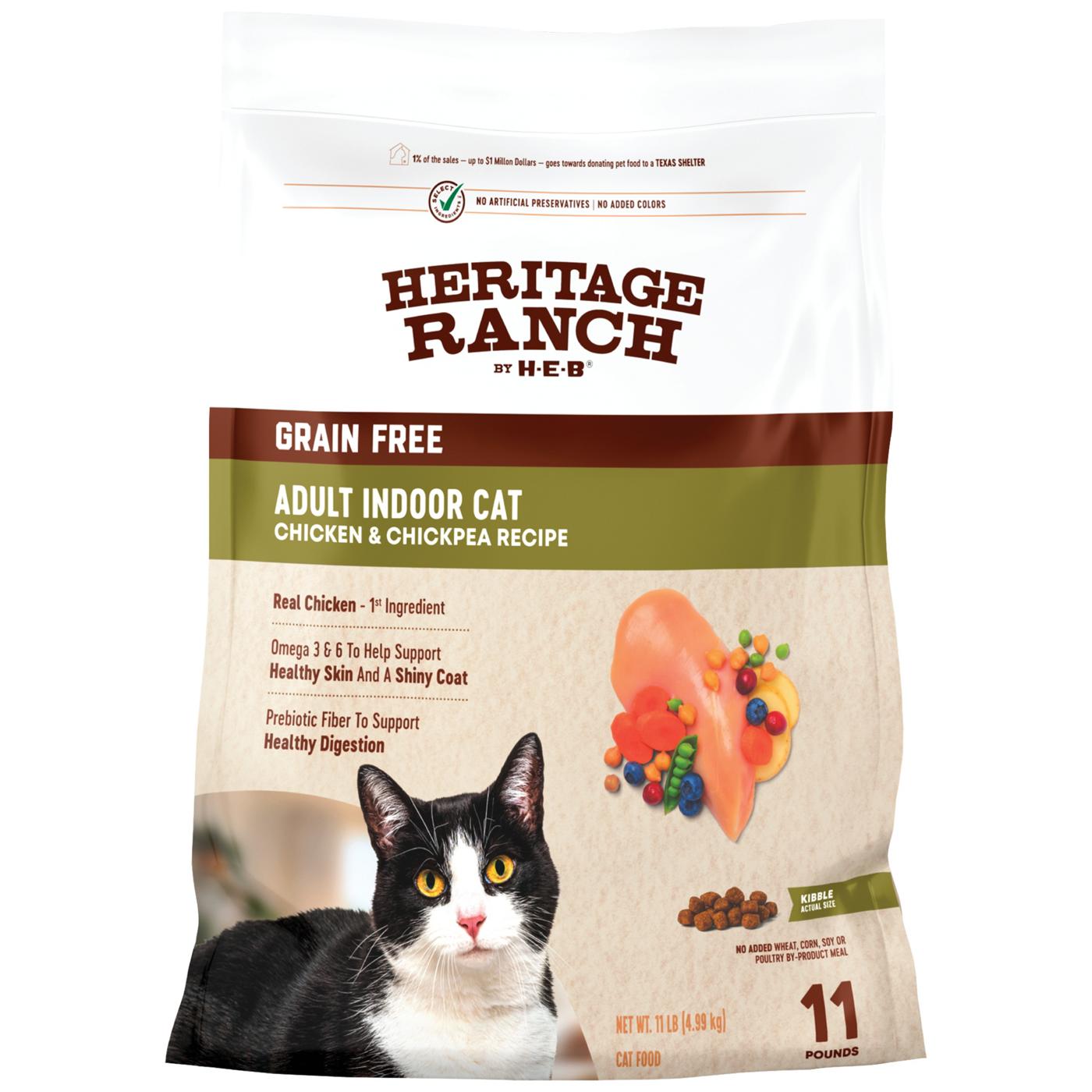 Heritage Ranch by H-E-B Grain-Free Adult Indoor Dry Cat Food - Chicken & Chickpea; image 1 of 2