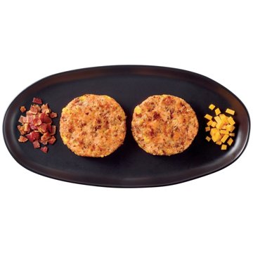 H-E-B Fish Market Salmon Burger Patties - Bacon Cheddar, 2 ct