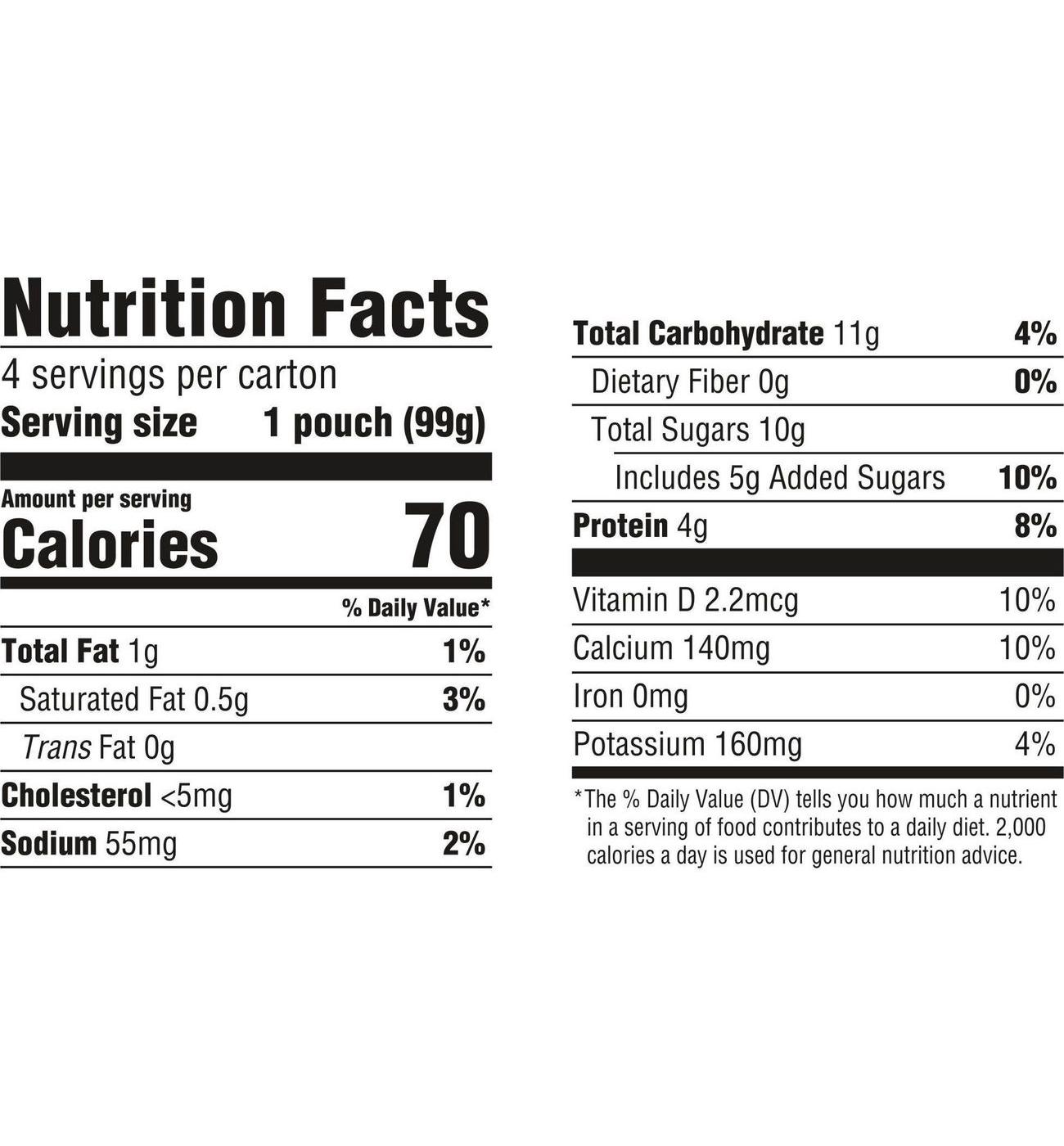 Dannon Danimals Squeezables Low-Fat 4pk Yogurt Pouches -  Cotton Candy ; image 2 of 10