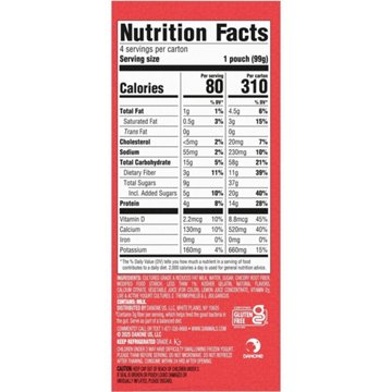 Dannon Danimals Squeezables Low-Fat 4pk Yogurt Pouches -  Cotton Candy 